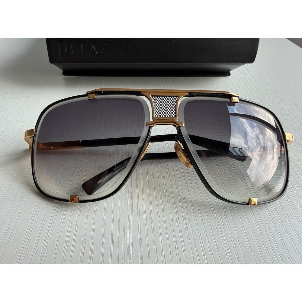 DITA Mach Five II Sunglasses Black‎ Gold DRX-2087 Japan Authentic